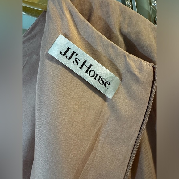 Dusty Rose A-Line Scoop Asymmetrical Bridesmaid Dress with Ruffle – Size 18 - Picture 8 of 10